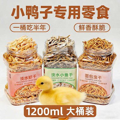 小鸭子吃的零食物鱼干面包虫喂宠物小鸡柯尔鸭芦丁鸡吃的粮食虫干