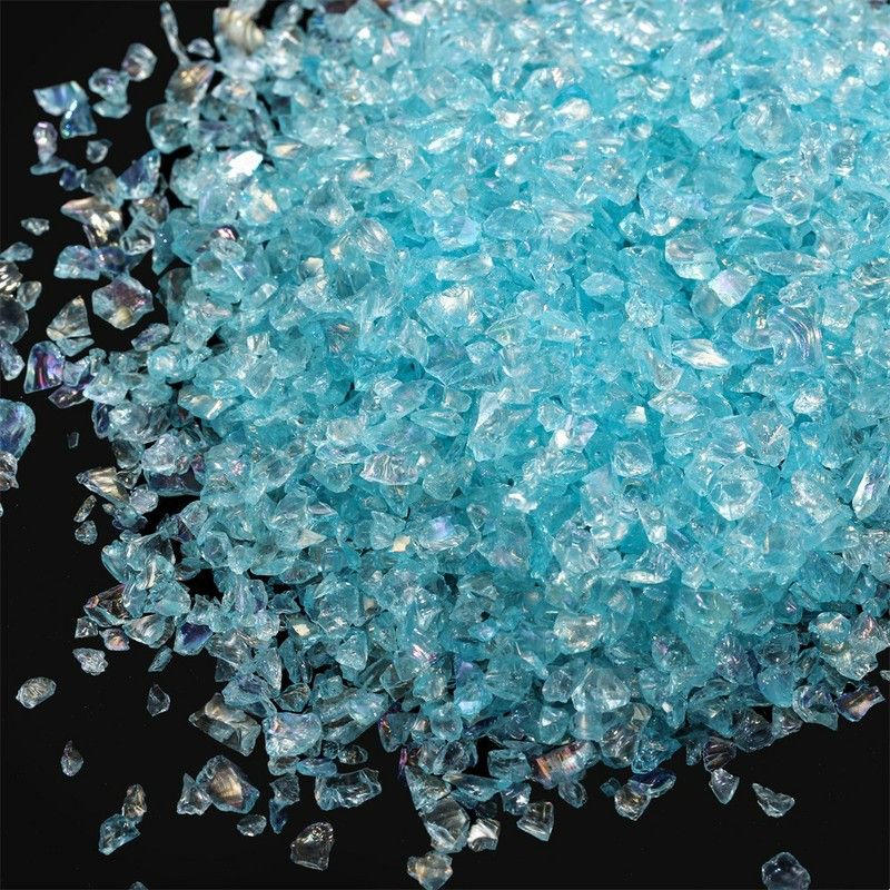 AB幻彩玻璃碎石透明水晶砂流沙填充物 DIY填充物相框美甲装饰配件