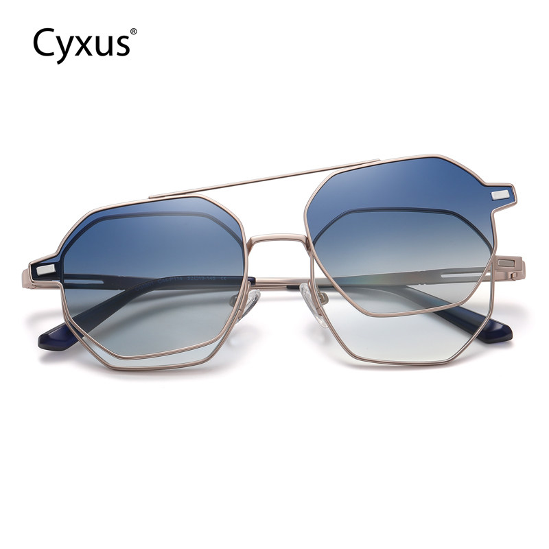 Cyxus偏光墨镜女款2026新款防蓝光镜片发箍眼镜男款太阳镜高级感