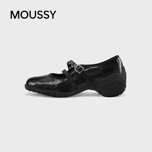MOUSSY复古玛丽珍低跟浅口单鞋