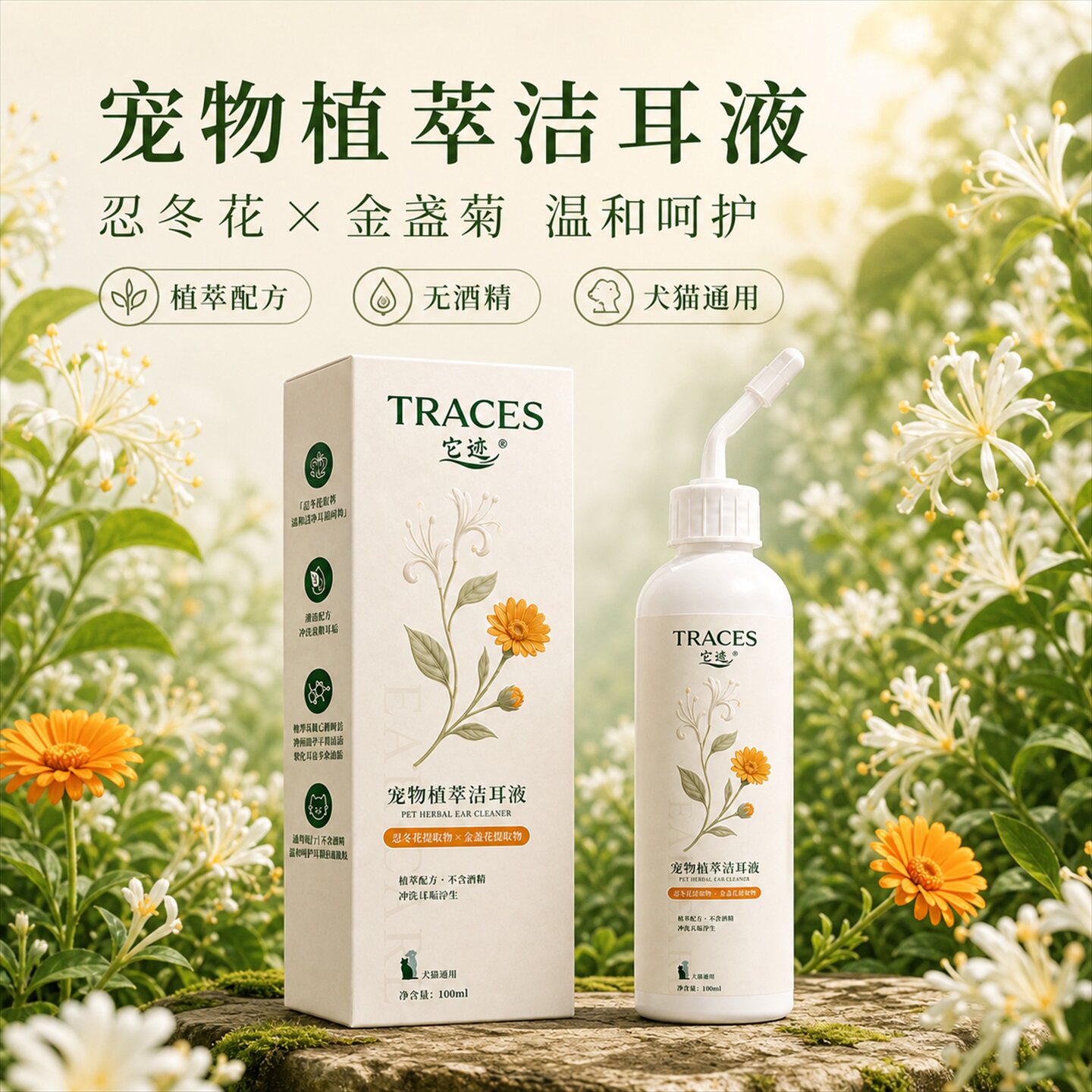 它迹洗耳液猫咪耳螨专用耳漂耳垢狗狗用滴耳液宠物耳朵清洁耳净