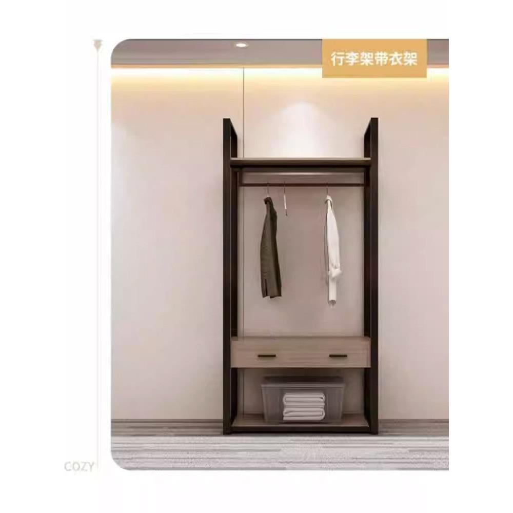 酒店电视柜衣柜高低组合桌客房电脑桌酒店行李架公寓全套家具