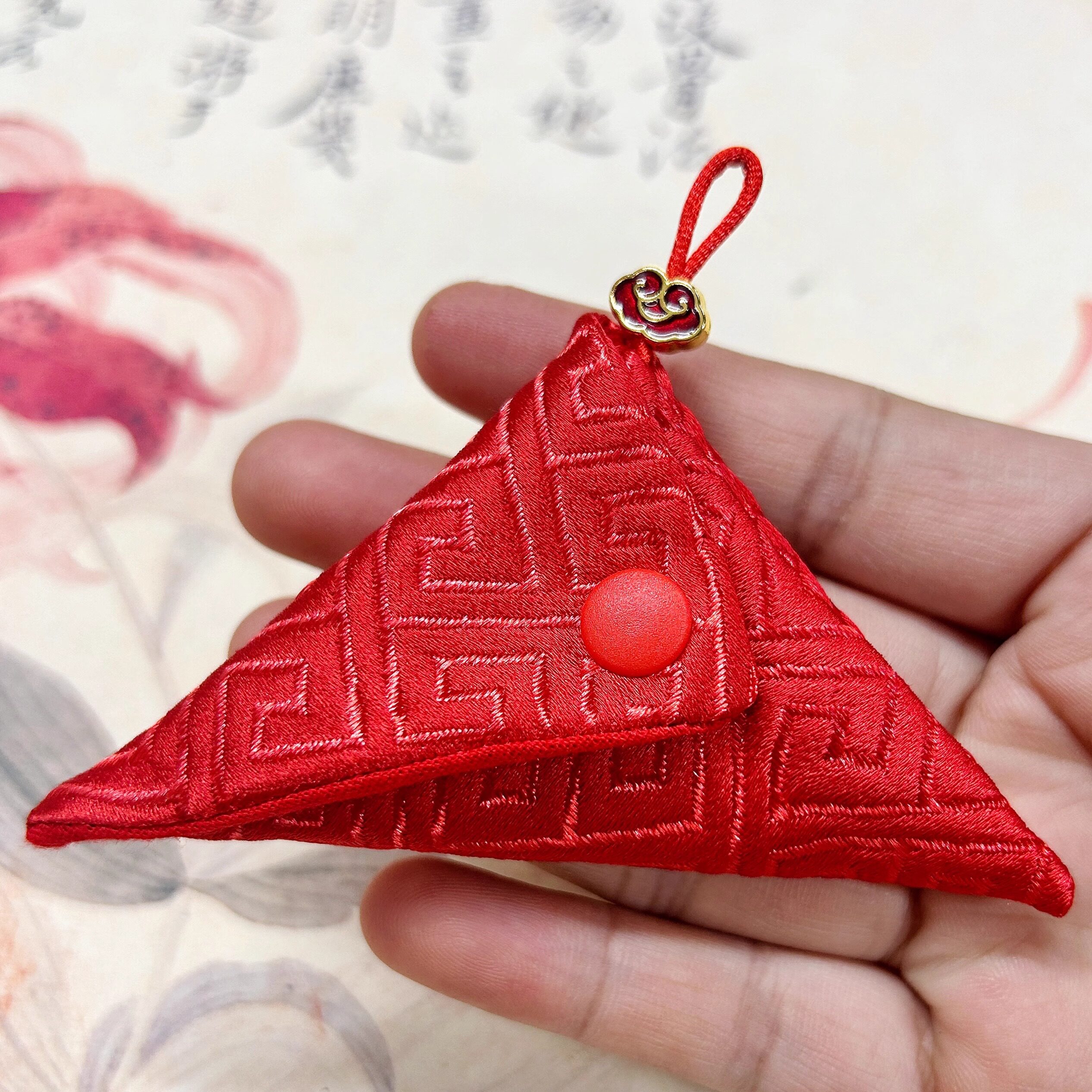朱砂袋小布袋平安符三角福空袋三角护符三角符袋子符婴儿护身符袋图片