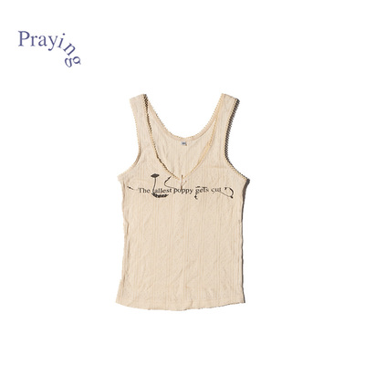 Praying字母印花女士背心26秋