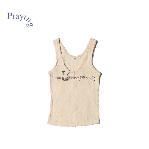 Praying字母印花女士背心26秋