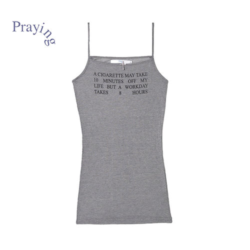 Praying字母印花女士连衣裙26秋
