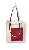 Canvas Tote Bag - Dark Red & Navy Blue