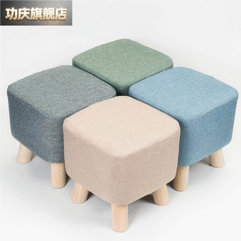 小方凳套罩弹力通用蘑菇凳子加厚布艺换鞋脚凳套矮方形圆形高矮图片