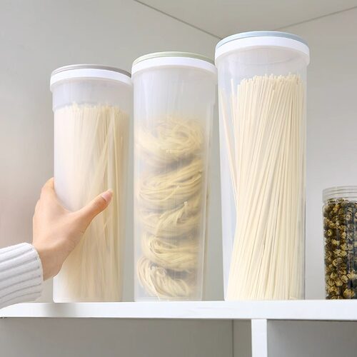 面条收纳盒收纳筒厨房多功能面条盒装杂粮挂面储存罐食品级密封罐