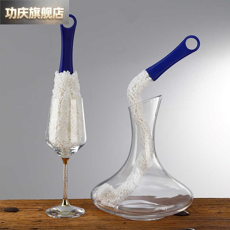 洗红酒醒酒器的刷子醒酒器刷子清洁刷可弯曲刷子分酒器清洁器工具图片