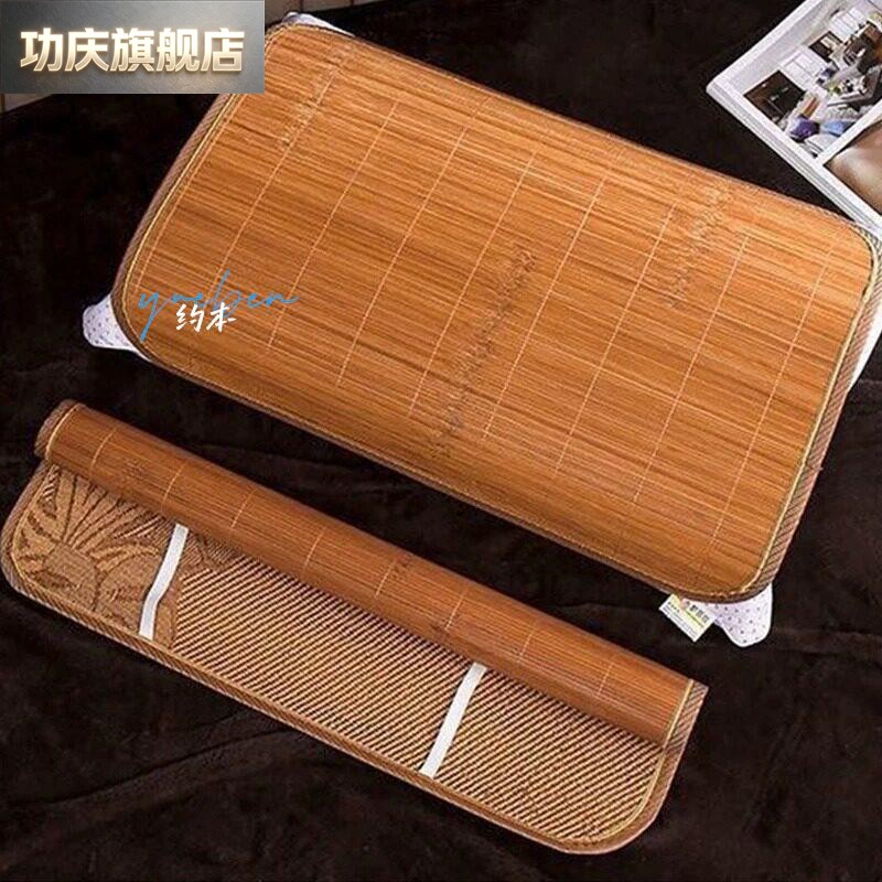 夏季碳化竹席枕席竹枕头披片枕片学生凉席枕披单人藤条面枕巾枕套图片
