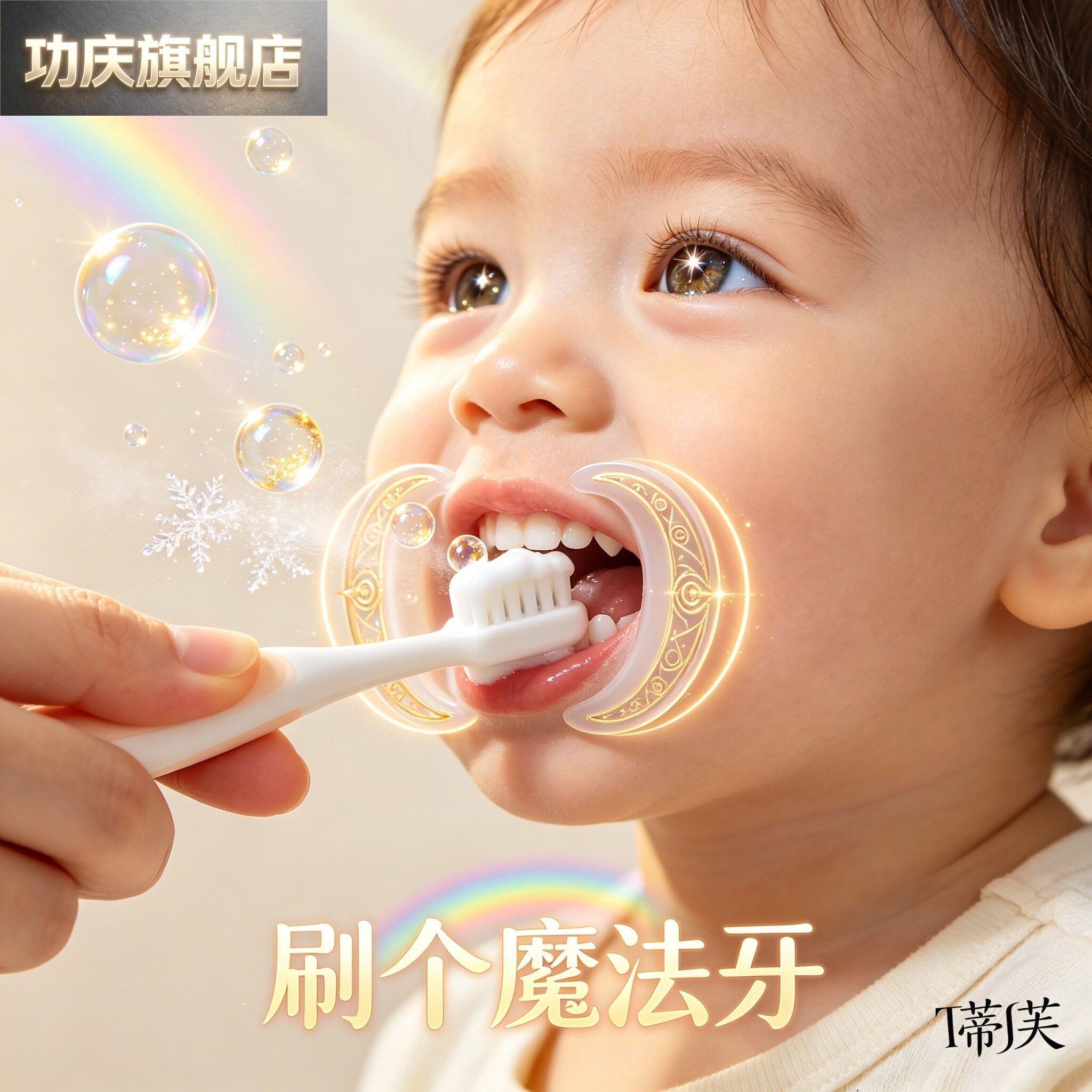 宝宝刷牙辅助器刷牙助手防咬嘴巴扩张开口刷牙扩嘴刷牙神器
