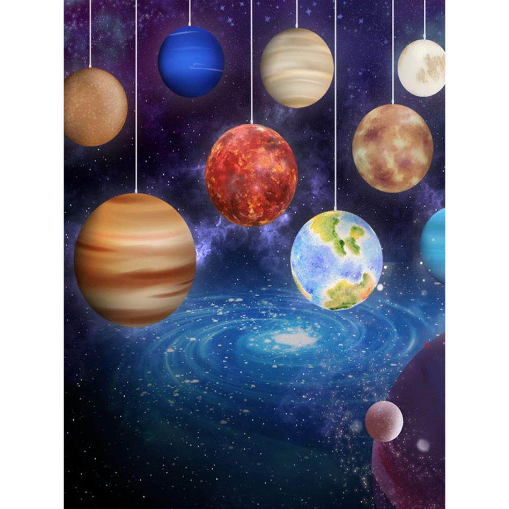 行星吊灯八行星太空发光球地球月亮灯商场橱窗装饰户外景观灯