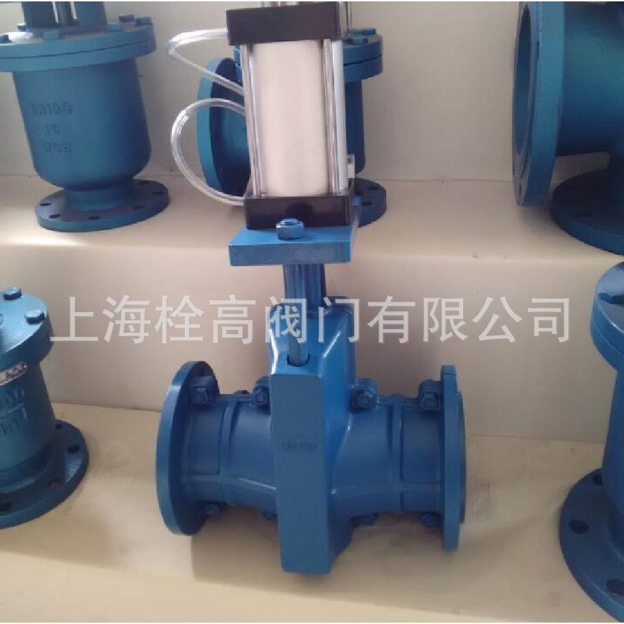 气动管夹阀 GJ641X法兰气动管夹阀 铝合金/铸钢/不锈钢气动管夹阀图片