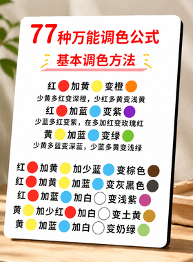 美妆调色公式科普桌面摆件