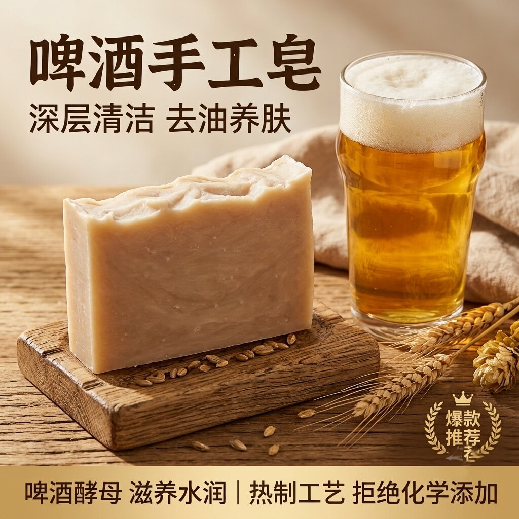 【皓】精酿啤酒热制手工皂｜传统工艺天然氨基酸成分滋润保湿