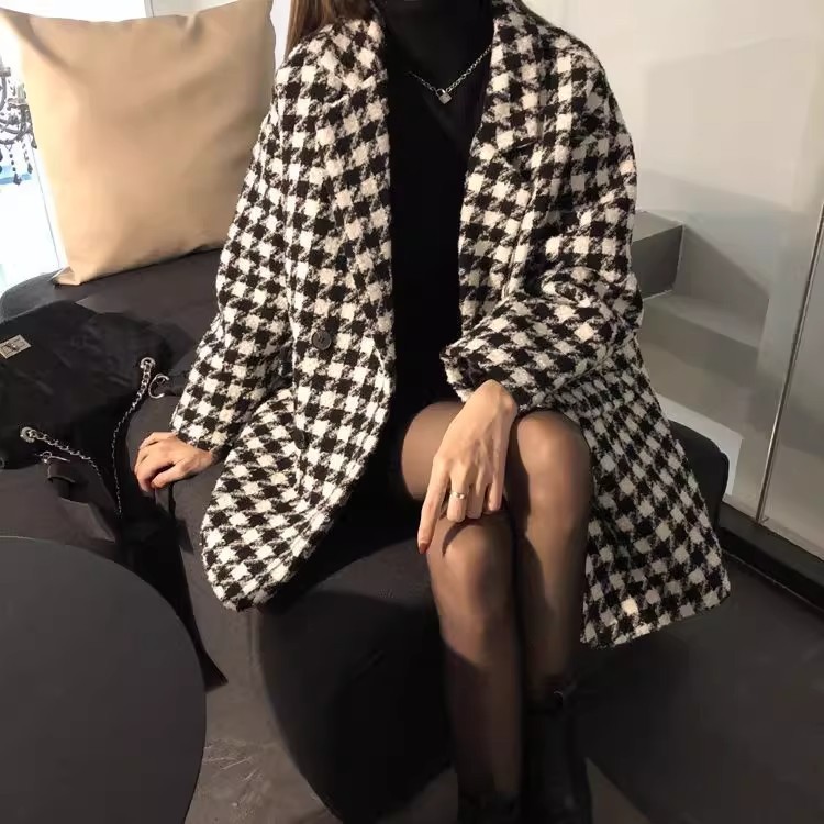 毛呢外套女小个子秋冬韩