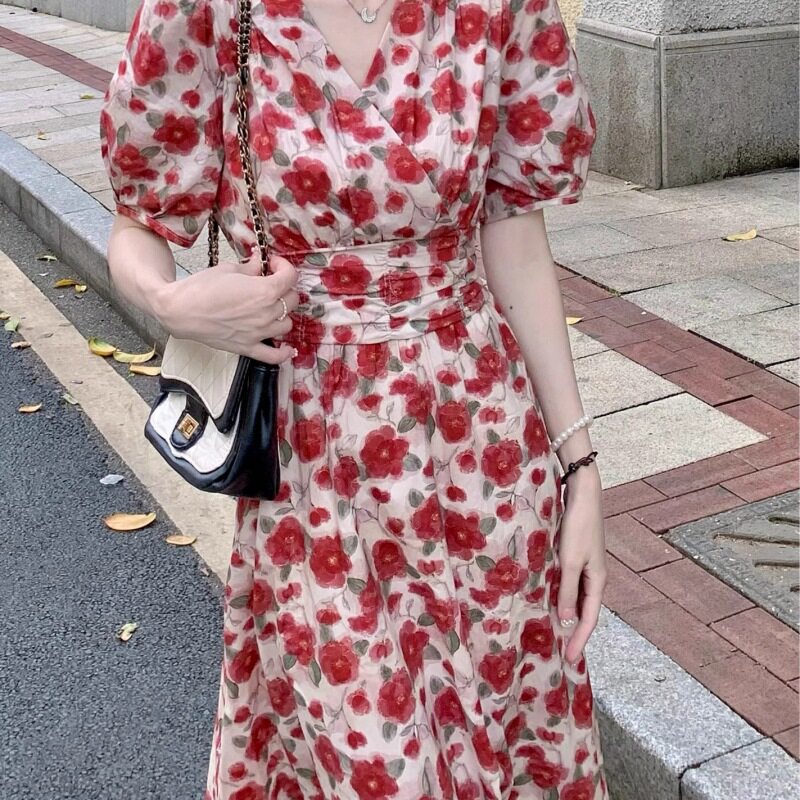 大码茶歇法式连衣裙女装