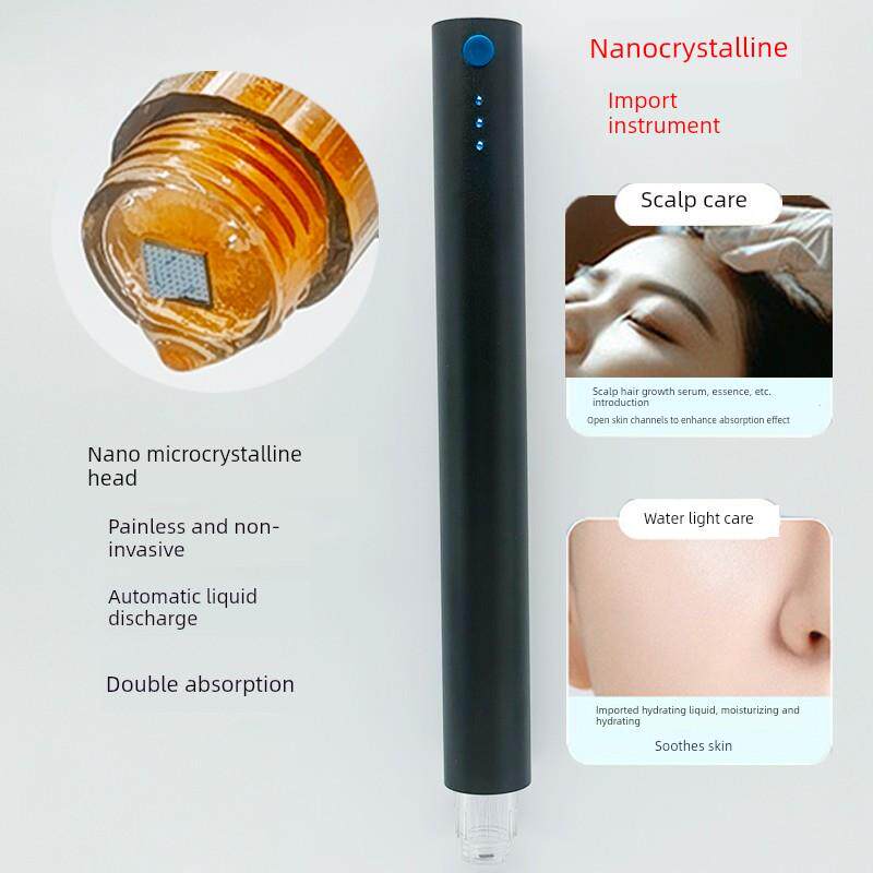 纳米电动微针导入仪美容微晶仪自动出液家用水光中胚生发液微晶笔