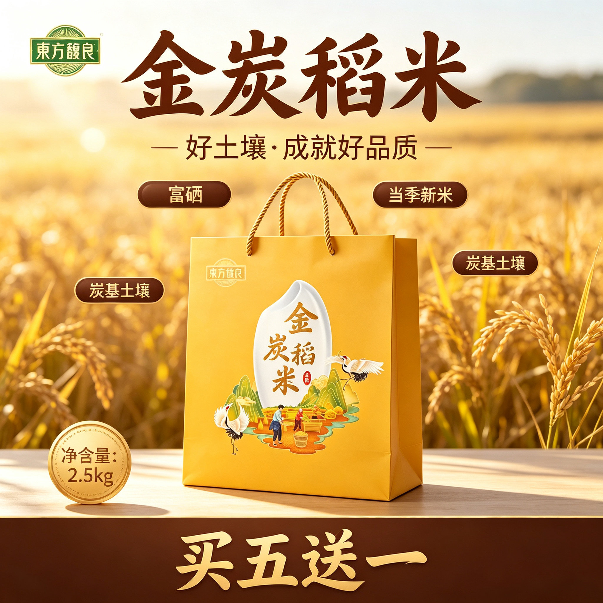 东方馥良金炭米新米香糯易消化
