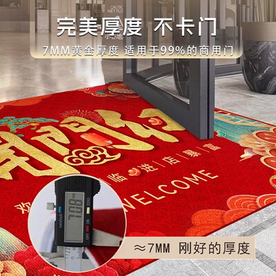 欢迎光临地毯店铺门口地垫商用脚垫迎宾开业蛇年开门红.商铺进门