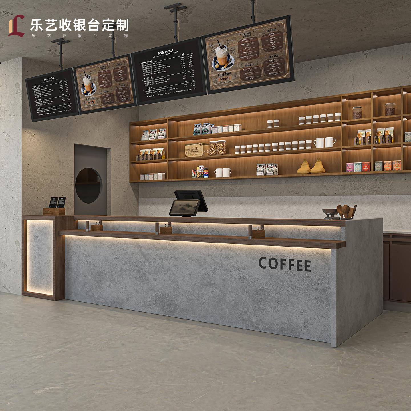 工业风酒吧吧台桌咖啡厅烧烤店清吧水吧酒馆前台接待台收银台定制