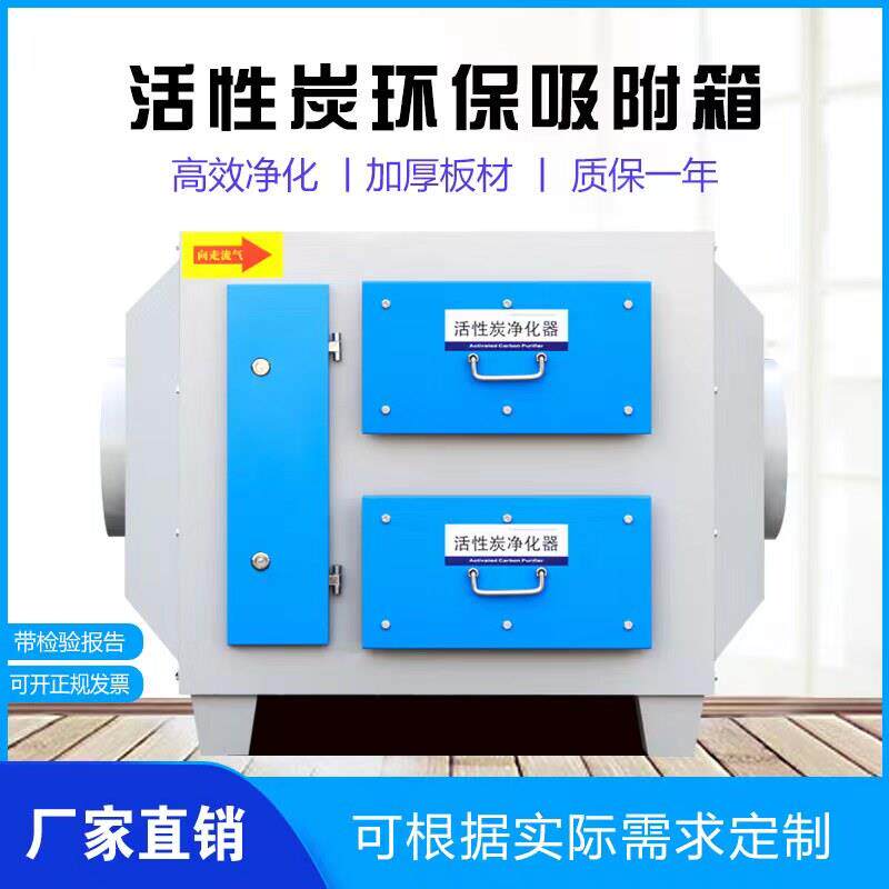 小型活性碳吸附箱工业废气喷烤漆雾除味净化器实验室环保设备