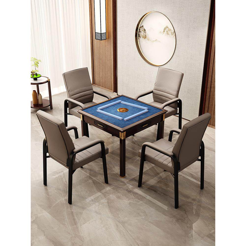 棋牌室专用椅子麻将椅四脚稳固猫抓皮茶楼椅办公椅会议椅弓形简约