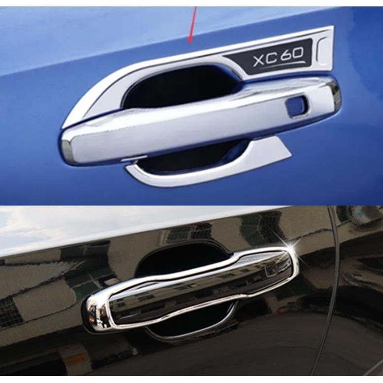 专用于沃尔沃XC60s90XC90v90改装门碗拉手防刮装饰贴门把手亮条片