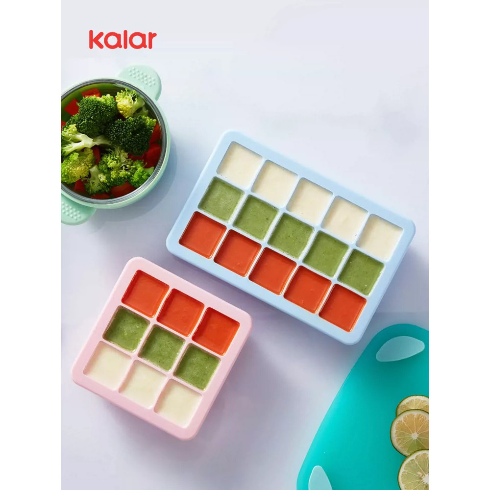kalar辅食冷冻格婴儿辅食盒独立分装肉泥保鲜储存硅胶模具