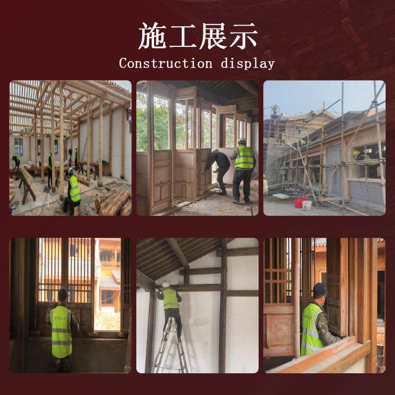 中式仿古木庙门寺古街长廊仿古MAGA-102门窗斗美靠拱牛人腿雀替木
