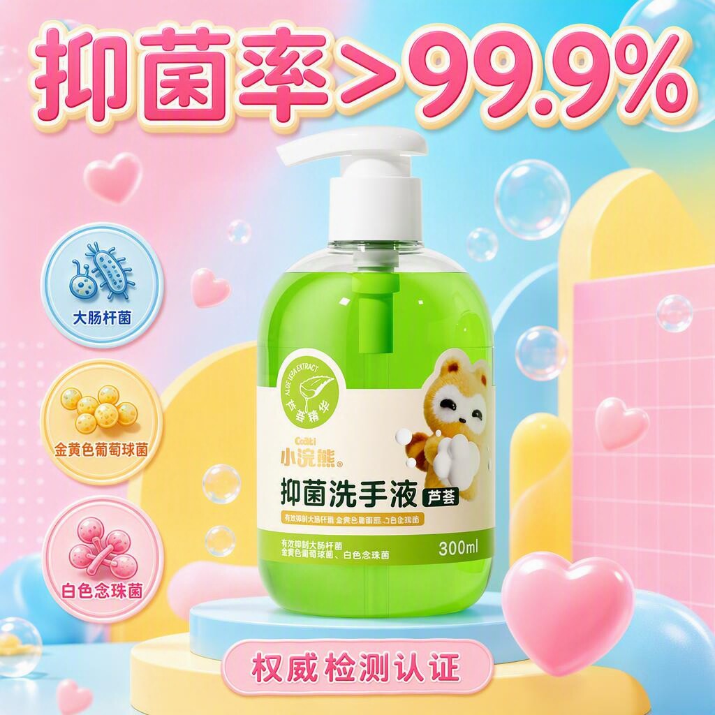 小浣熊芦荟抑菌泡沫洗手液