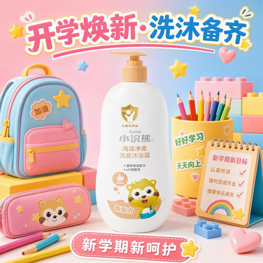 小浣熊婴幼儿洗发沐浴二合一温和