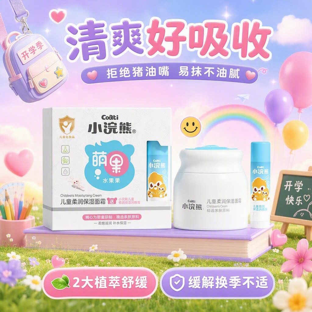 小浣熊儿童保湿润肤乳清爽不油