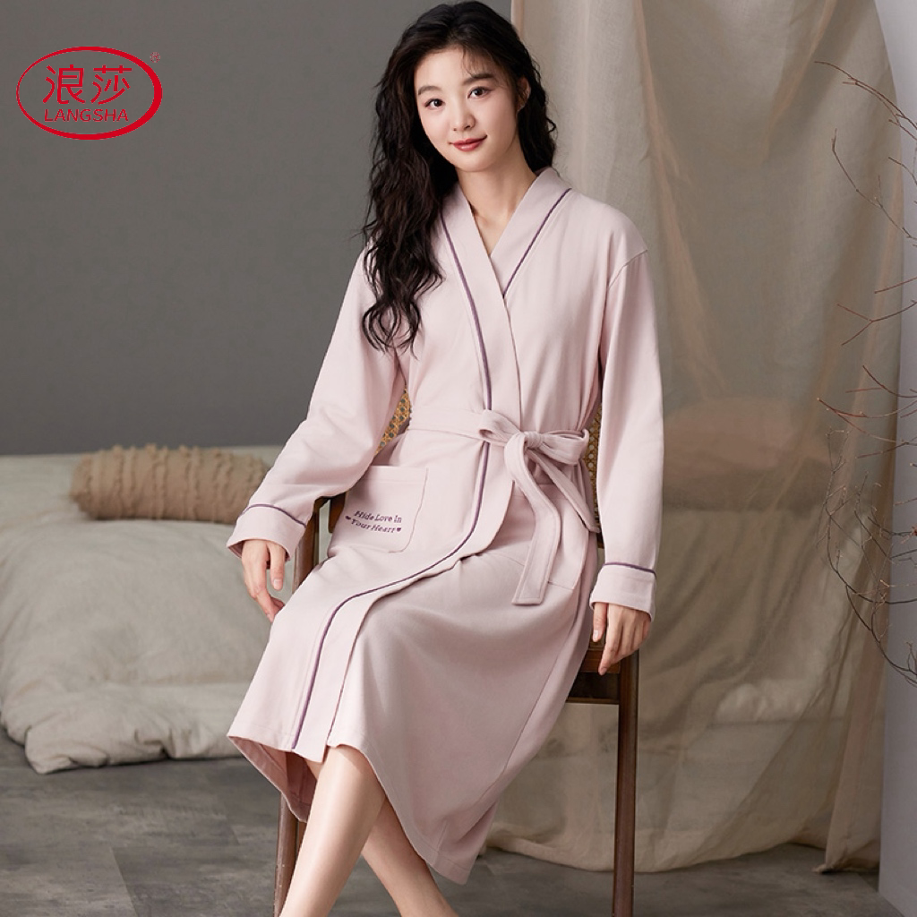 浪莎秋冬季睡衣女德绒2026年新款保暖冬天加厚甜美开衫家居服睡袍