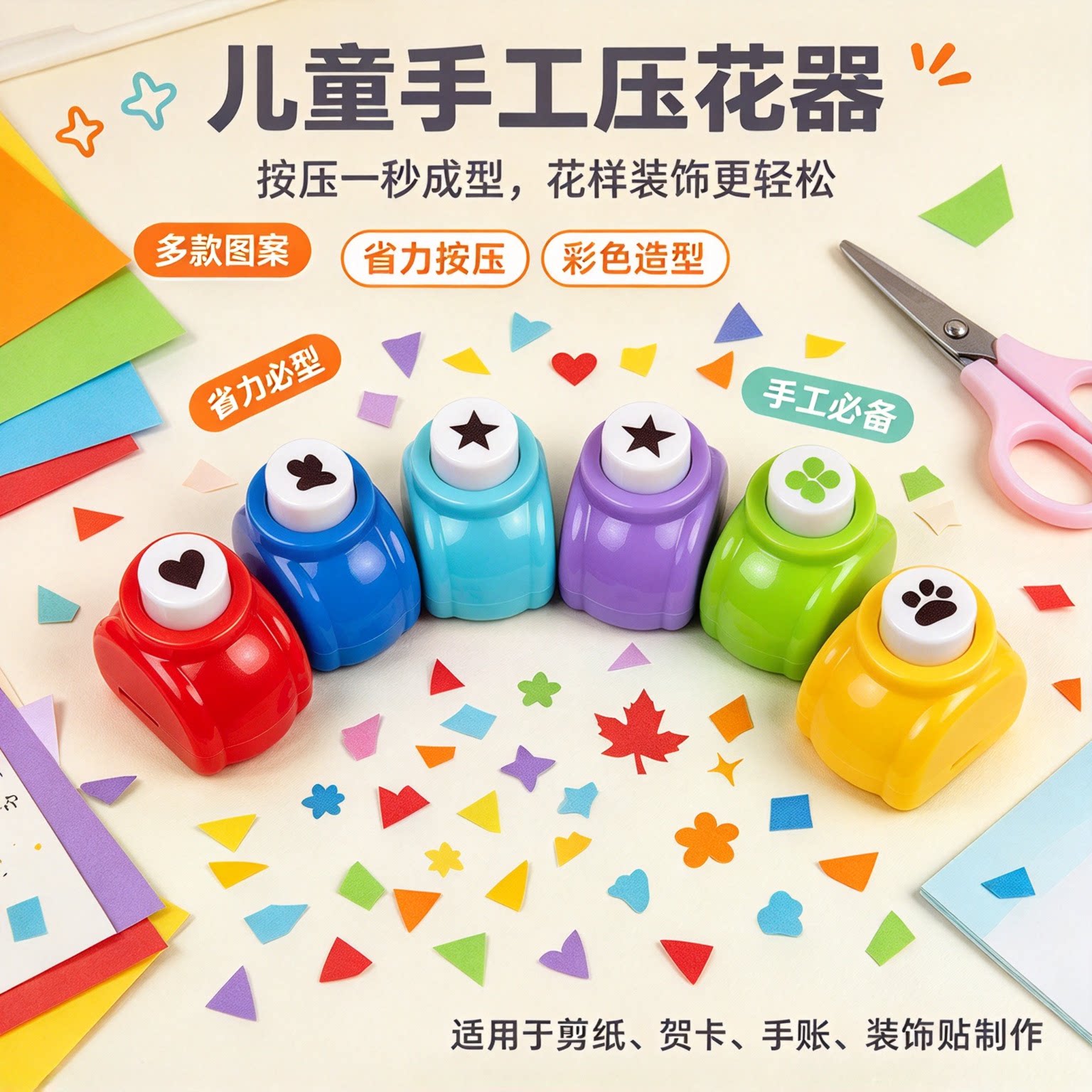 学生儿童通用创意压花器挂件手工制作印花打孔创意礼品居家摆件YL