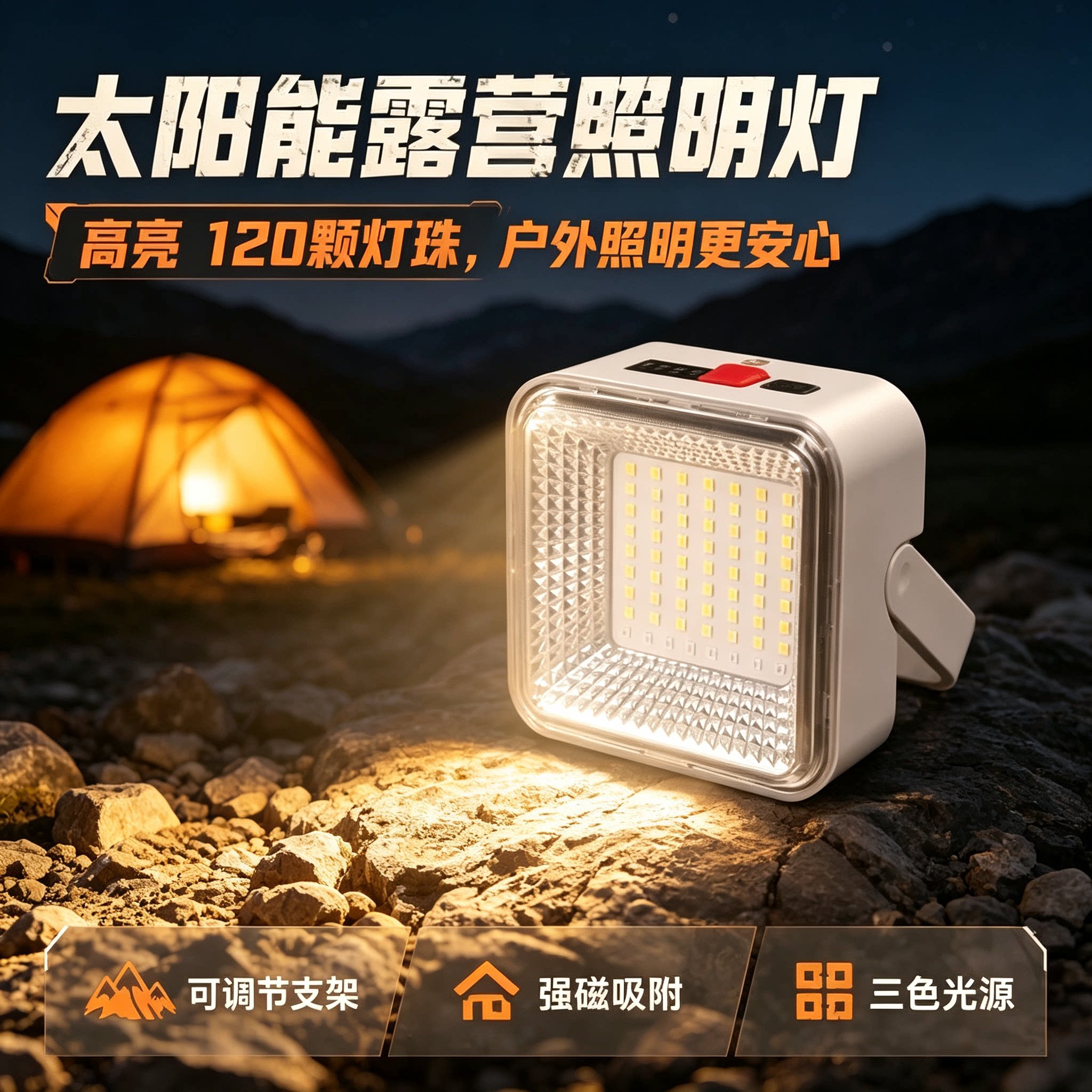 【德系精工】2026新款太阳能户外灯露营摆摊停电应急露营灯CL