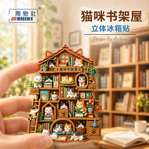 小猫乐园总动员冰箱贴立体磁性贴旅行伴手礼礼物家居装饰贴CL
