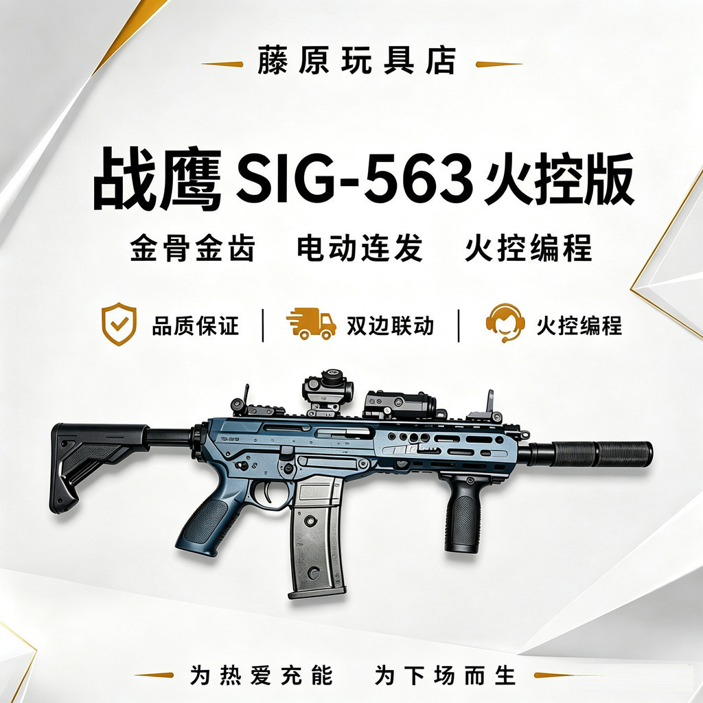 战鹰SIG563正品电动连发高端玩具枪金齿火控下场青少年发射器模型图片