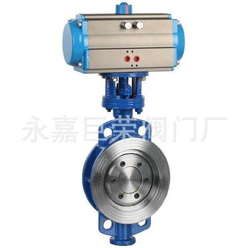 D673H-16C气动对夹式硬密封蝶阀 三偏心蝶阀DN50-350寿命长