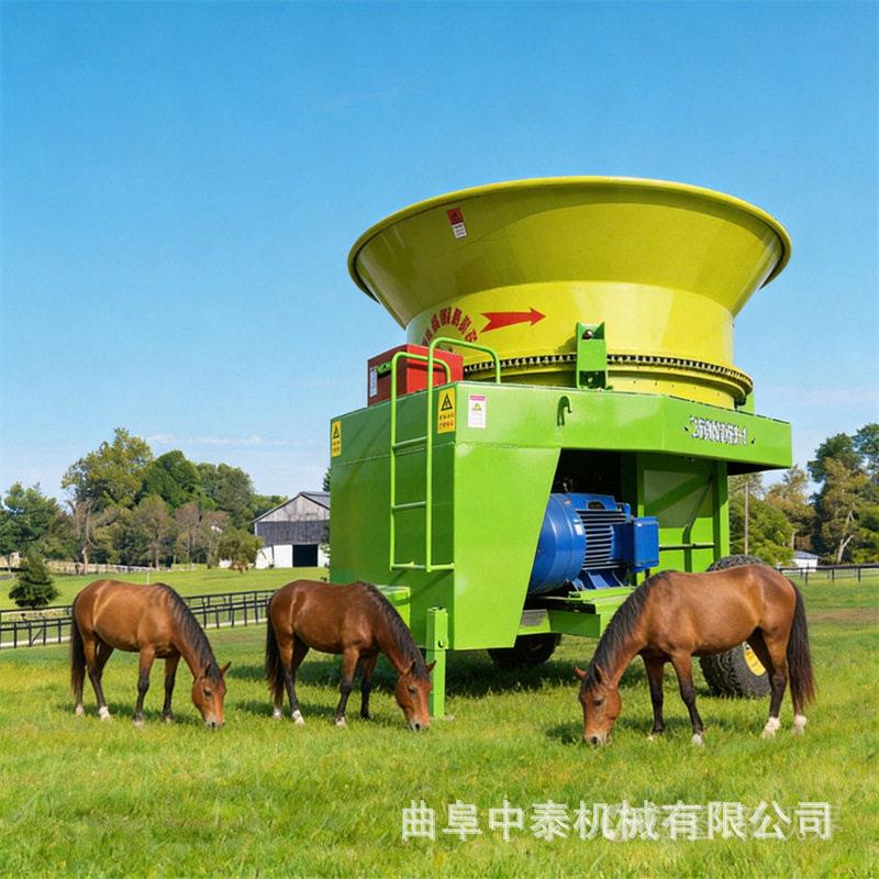 牛羊饲料切碎机养牛场小麦秸秆粉碎机130型下出料秸秆草捆切料车