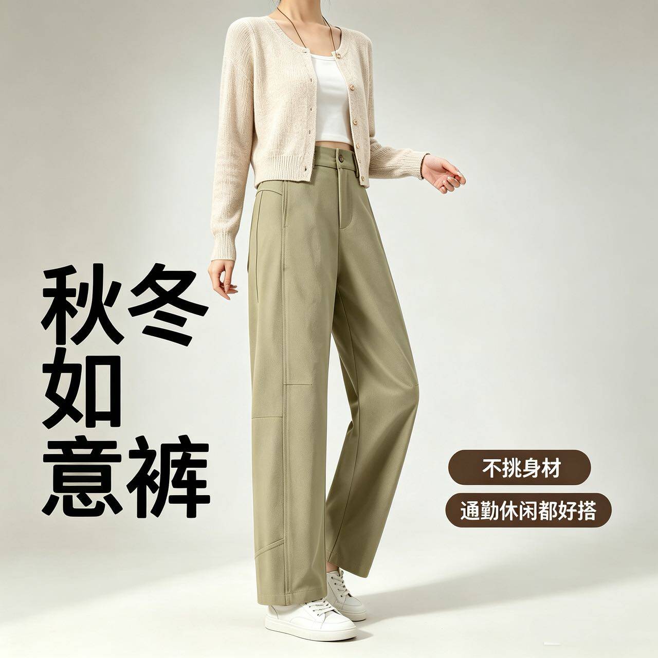女裤2026新款直筒裤休闲裤弯刀裤
