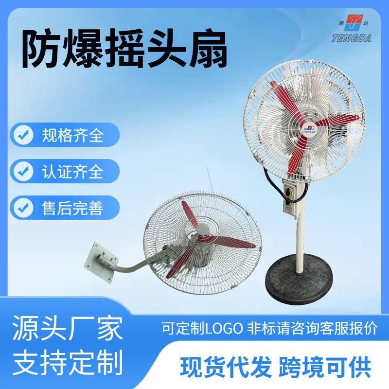 腾达防爆摇头扇工业壁式风扇全铜线电机变频轴流风扇fb-600