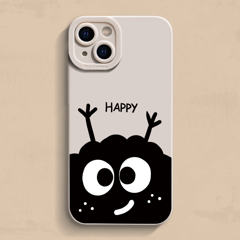 开心煤球iPhone16手机壳苹果有趣