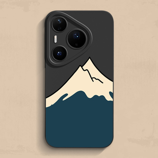 雪山峰顶华为Pura80手机壳荣耀500个性mate80pro创意高级magic8新款保护套nova15至臻液态畅享男女青春GT硅胶