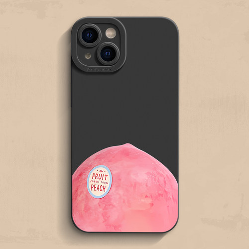 iphone18吃个桃桃手机壳