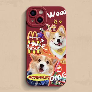 8plus创意16个性 13适用16 max防摔xr狗狗12全包se软壳mini可爱7 两只柯基iphone17手机壳11硅胶15苹果14pro