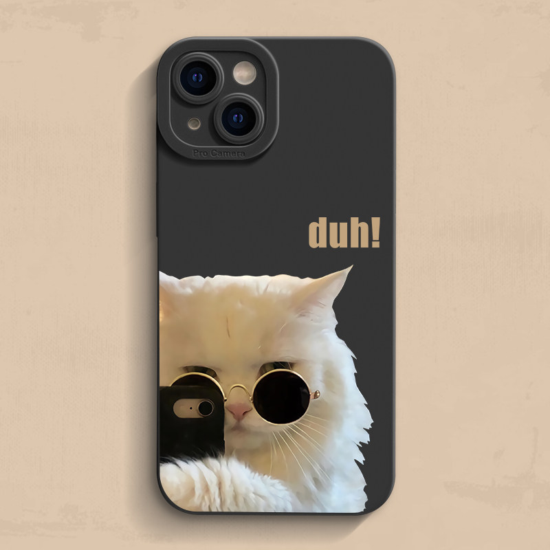 苹果17墨镜猫16创意手机壳