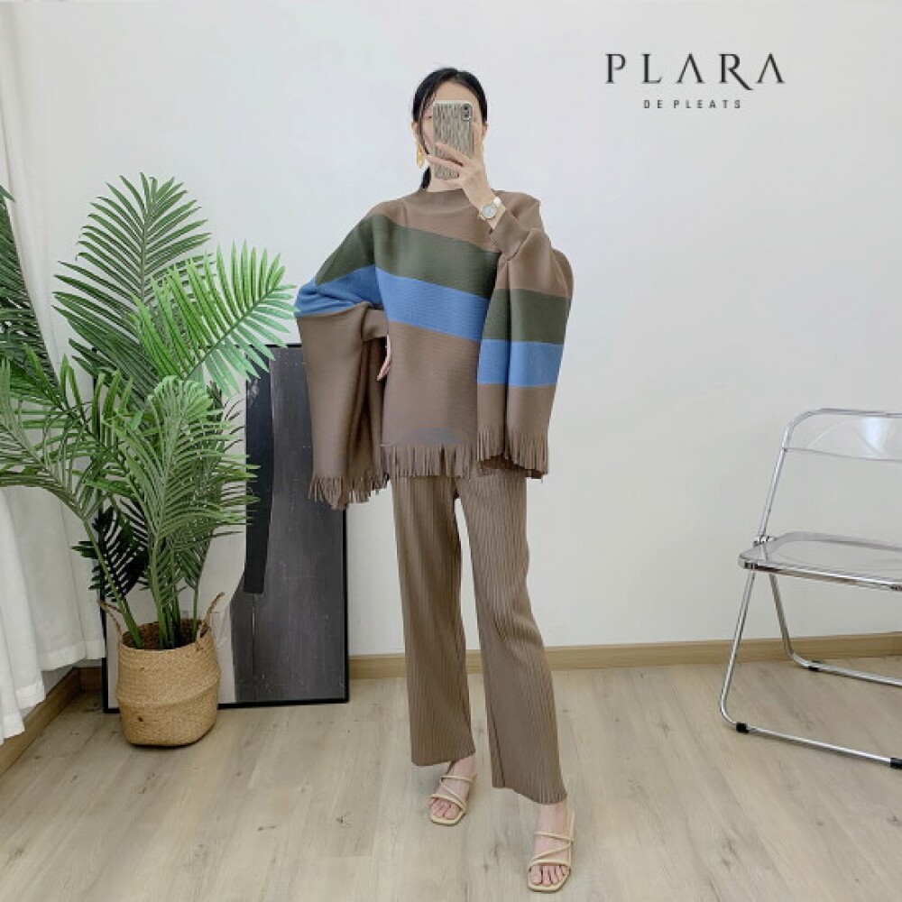 Plara 百褶斜线裙上衣+裤子套装 (88至)
