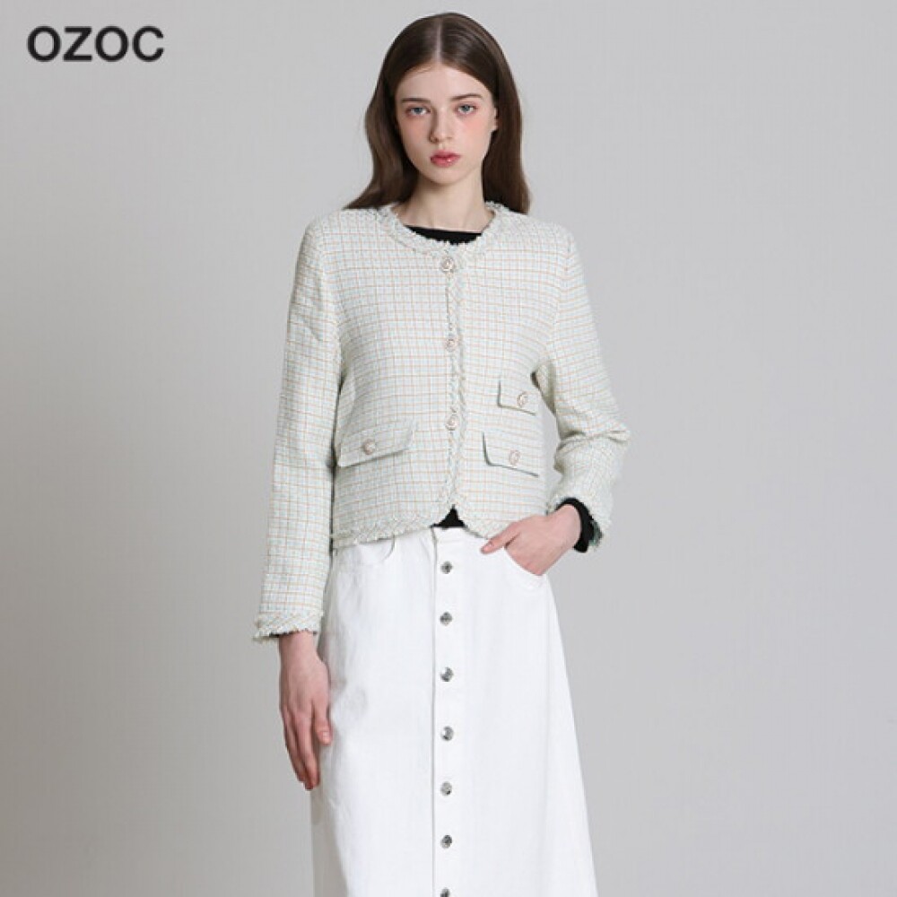 OZOC 3口袋短款呢大衣
